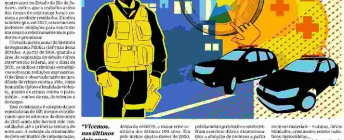 Em artigo publicado no jornal O Dia, o Secretário de Estado de Polícia Militar do Rio de Janeiro, Coronel Luiz Henrique Marinho Pires, faz um balanço das ações realizadas em 2021, comenta os números do Instituto de Segurança Pública (ISP) e fala dos desafios para manter os indicadores criminais em trajetória de queda.